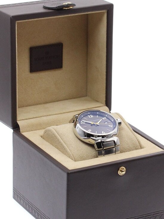 LOUIS VUITTON Tambour Q1111 Date Brown Dial Quartz Men\'s Watch_867606 main image 5